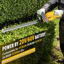 Hedge Trimmer Compatible for Dewalt 20V 60V Battery (NO Battery) | Cordless Electric Hedge Trimmer with 1600RPM Brushless Motor, 22'' Dual-Action Blade with 3/5'' Cutting Capacity