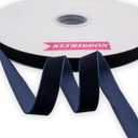 Navy Blue Velvet Ribbon Single Faced,5/8 Inch X 25Yards Spool