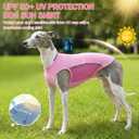 UPF 50+ Sun Protection Sleeveless Dog Shirt for Medium Dogs - Breathable Lightweight Sports Fan T-Shirt with Reflective Strips, UV Protective Apparel P23ST00503XXL