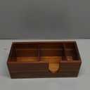 ALELION Acacia Wood Coffee Cup Holder for Countertop - Wood Coffee Bar Accessories and Organizer - Coffe Station Organizer for Cup Lid Stirrers Pod