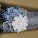 LUEUR Fake Flowers with Vase, Hydrangea Artificial Flowers in Vase Faux Flowers Arrangement Suitable for Home Kitchen Living Room Fall Spring Decor Office Decoration, Centerpiece Table Decorations