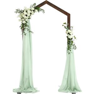 Wood Wedding Arch -7.05FT Wooden Wedding Arches for Ceremony, Wood Arbor Backdrop Stand for Proposal Wedding Party Scene, Birthday Party, Bridal Shower, Garden, Outdoor, Rustic Decorations