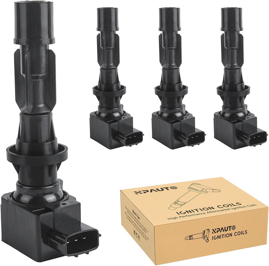 Ignition Coil Pack Set of 4 Replacement for 2.0 2.3 2.5 Mazda 3, Mazda 6, Mazda CX7, Mazda MX5 Miata 2006 2007 2008 2009 2010 2011 2012 2013 2014 2015, L4 2.0L 2.3L 2.5L, UF540