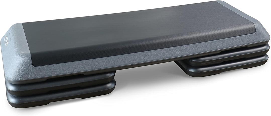 CAP Barbell Adjustable Aerobic Step Platform Exercise Step, Gray, 43.31” L x 15.75” W x 7.87” H
