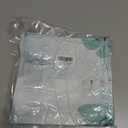 Floral Kitchen Towel Set, Quick Dry Microfiber Cloth Dish Towels 18" x 26", Ombre Art Teal White