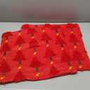 Kevin Textile Christmas Tree Pillow Covers 18x18 Inch Set of 2 Twinkle Golden Star Embroidery Soft Plush Faux Fur Throw Pillowcases for Couch Sofa Holiday Festivals Winter Xmas Gift, Red