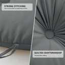 Outdoor Double Egg Chair Cushion, 2-Seater Hanging Egg Chair Cushion with 2 Detachable Pillows, for Indoor and Outdoor Hammock Chair, Patio Swing Chair, Only Cushion (Dark Gray, 59 * 43 * 6in)