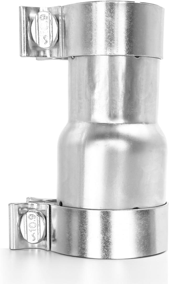 2 to 2.5 Inch Exhaust Adapter, 2" ID to 2.5" ID Exhaust Reducer Connector Pipe with Clamp