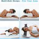 Eliteguard Side Sleeper Pillow with Arm Hole, Shoulder Relief System, Arm Pillow for Neck and Shoulder Pain, Premium Memory Foam, Suitable for Side, Back and Stomach Sleepers - Grey