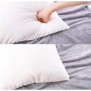 QUBA LINEN 18 x 18 Throw Pillow Insert - Pack of 2 White, Down Alternative Pillow Inserts for Decorative Pillow Covers, Throw Pillows for Bed, Couch Pillows for Living Room (18" x 18" (Pack of 2)