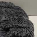 Heated Blanket Throw with 1/2/4/6/8 Hours Auto-Off 10 Heat Level, 50'' * 60'' Cozy Faux Rabbit Fur Bubble Electric Blanket with Overheat Protection(Dark Grey)