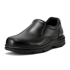 Rockport Men's Eureka Slip-on, Black Leather, 7.5 Men Medium