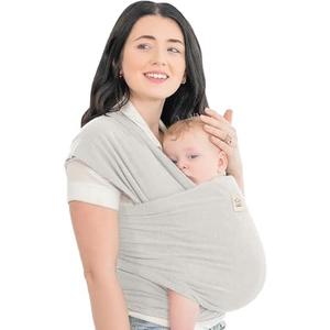 KeaBabies Baby Wrap Carrier - All in 1 Original Baby Carrier Newborn to Toddler Sling, Easy to Wear, Hands Free Bonding, Lightweight, Breathable Infant Wraps (Rhino Gray)