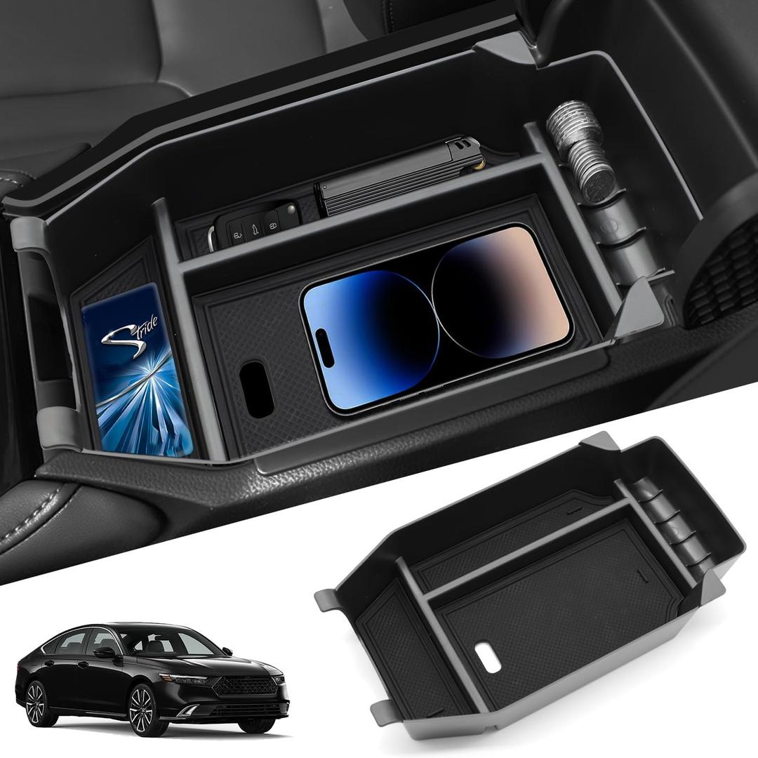 For 2023 Honda Accord Center Console Organizer Compatible with Honda Accord 2023 2024 LX/EX/EX-L/Sport/Sport-L/Touring Armrest Trays Storage Box 2023 Accord Accessories