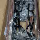 hjooytoi Guitar Wall Mount, Woodgrain Rack With 6 Adjustable Guitar Hangers, Guitar Wall Hanger With Pre-Drilled Holes, 48" Alloy Steel Multiple Guitar Holder Stand,Brown