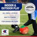 Champion Soccer Ball Youth & Adult Matte Finish, 32-Panel Design, Enhanced Control, Sizes PVC Cover, Sizes 3,4 and 5 for Indoor & Outdoor Training, Includes 6" Pump