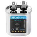 [UL Listed] BlueStars 3 uF MFD 5% 370-440VAC Volt CBB65 Oval Run Start Capacitor 50/60 Hz AC Electric Replacement Part - for Central Air-Conditioners Heat Pumps Condenser Fan Motors AC Compressors