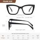 Oversized Reading Glasses Women Men Oprah Style Blue Light Blocking Computer Square Reader Spring Hinge Eyewear LK6085 (C1black+c4pink Tortoise+c5champagne)