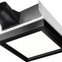 Broan-NuTone 110 CFM Decorative Bathroom Exhaust Fan with LED Light and Matte Black Trim, ENERGY STAR® certified