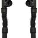2Pcs 11157646087 Crankcase Vent Hoses Pipe, Replacement for BMW 550i 650i 750i X5 X6 4.4L V8, Replaces 11157646086 11157575643 11157575642