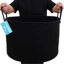 OrganiHaus Large Woven Storage Basket for Blankets and Toys 20" x 13" Inch, Rope Laundry Basket with Handles, Cushions & Pillows Storage Bin, Nursery Hamper, Soft Round Dog Toy Bin - Black (Wide)