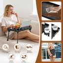 KDD Bed Tray Table with Folding Legs,Breakfast Tray with Removable Cup Holder & Phone Tablet Holder,Foldable Lap Tray for Bed, Sofa,Laptop Desk,Working,Snack, Kitchen Serving Tray,TV Table,Reading