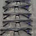 Gaoye 6 pack 4.0 Executive Style Reading Glasses Men - Durable Readers with Blue Light Filtering- Comfortable Fit with TR90 Frames (Black)