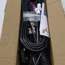 UR FOREST Updated Standing Misting Cooling System 26.2FT (8M) Misting Line + 4 Brass Misting Nozzles,2 Height Option, Stand Mister Hose for Outside Outdoor Patio, Pet Cooling, Kids Water Playing-BLACK