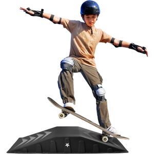 Yes4All Single-Piece Skateboard Ramp, Bike Ramp, Skate Ramp - Durable & Designed for Beginners, Capacity 220Lbs - 44" Length