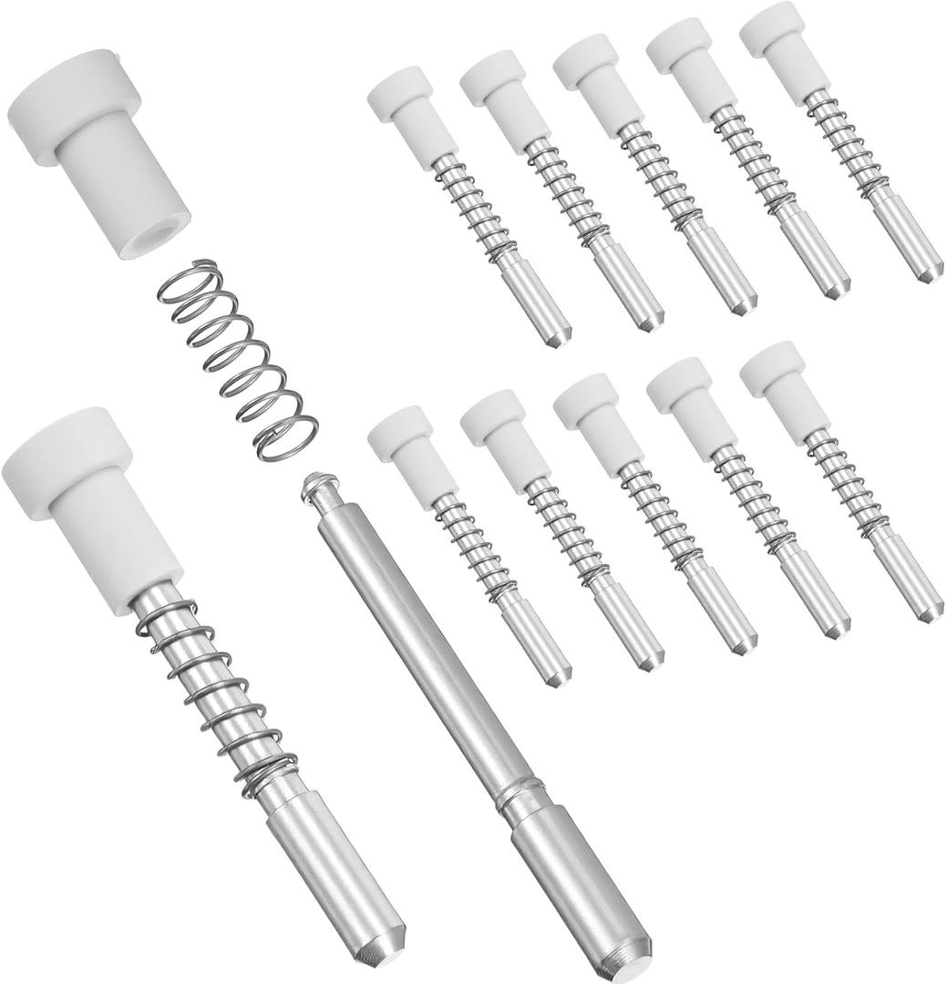 12 Pack Window Screen Plunger Latches with Caps, 5/32" x 1-1/2" Aluminum Window Screen Plunger Pins Retainer Pins Secure Windows Screens in Place