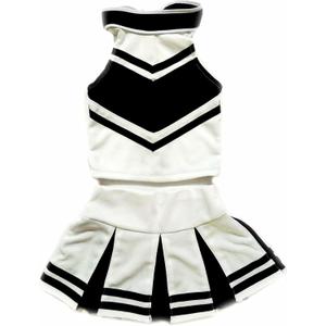 Kids/Girls' Cheerleader Costume Uniform Cheerleading Children Dress Outfit Halloween (White, M)