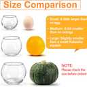 PINIWON Set of 12 Clear Glass Tealight Candle Holder, 3'' H x 3.9'' W, Small Bubble Vases, Round Bowl Votive Candle Holders Bulk for Wedding Table Centerpiece Home Decor