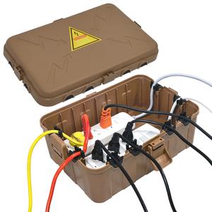 Hrensaw Large Outdoor Electrical Box(12.5x8.5x5inch),IP54 Waterproof Outdoor Outlet Covers,Weatherproof Extension Cord Covers Protect Outlet,Plug,Timer,Power Strip,Holiday Light,Brown