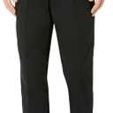 Amazon Essentials Men's Classic-Fit Wrinkle-Resistant Pleated Chino Pant  (34W x 30L, Black)