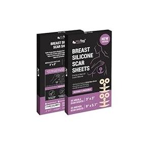 Breast Silicone Scar Tape for Surgery Recovery  Medical Grade Reusable Silicone Sheets for Breast Augmentation & Reduction Scars  Soft, Flexible, Comfortable Under Bras