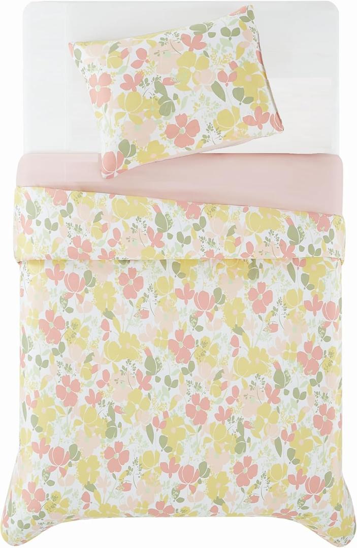 TRULY SOFT Garden Floral Bed in a Bag Multi Polyester 5-Piece Twin XL Bed in a Bag, Floral Themed, for Men and Women, Oeko-TEX Certified Confidence