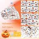 2 x Fall Dog Bandana, 1PC Halloween Bandanas Bib Scarf Pet Kerchief Washable Cotton Square Dog Scarfs for Small Medium Large Dogs (Pumpkin)