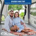 Quick Inflatable Camping Tent 3-4 Person Glamping Outdoor Air Blow Up Tents, Easy Set up,Rainfly & Waterproof Inflatable House Tent for Adults, Large, 82.68"L x 82.68"W x 68.9"H