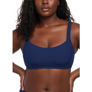 Ocean Blues Women's Bandeau Bikini Top Padded Swimsuit Top with Adjustable Straps (XXL)