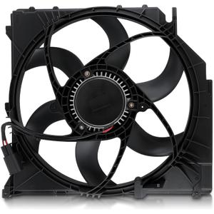 AUTOKAY Radiator Cooling Fan, 17113452509 Radiator and Condenser Fan for BMW X3 E83 2.5L 3.0L 400W 2004-2011