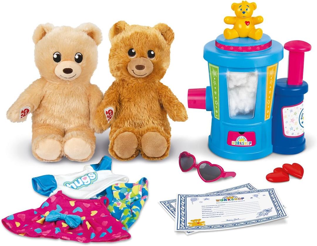 Casdon Build-A-Bear Workshop Toy Stuffing Station | At-Home Station for Kids Aged 3+ | Stuff, Dress & Cuddle Furry Friends | Toy Stuffing Station with Lights Included