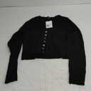 Forever 21 Women's Cropped Cardigan Sweater (X-Large, Black)