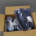 9 oz Clear Plastic Cups Blue Plastic Disposable Cups for Cocktail 150 Pack Fancy Cocktail Cup for Party Stemless Wine Glasses for Party Wedding Graduation Birthday