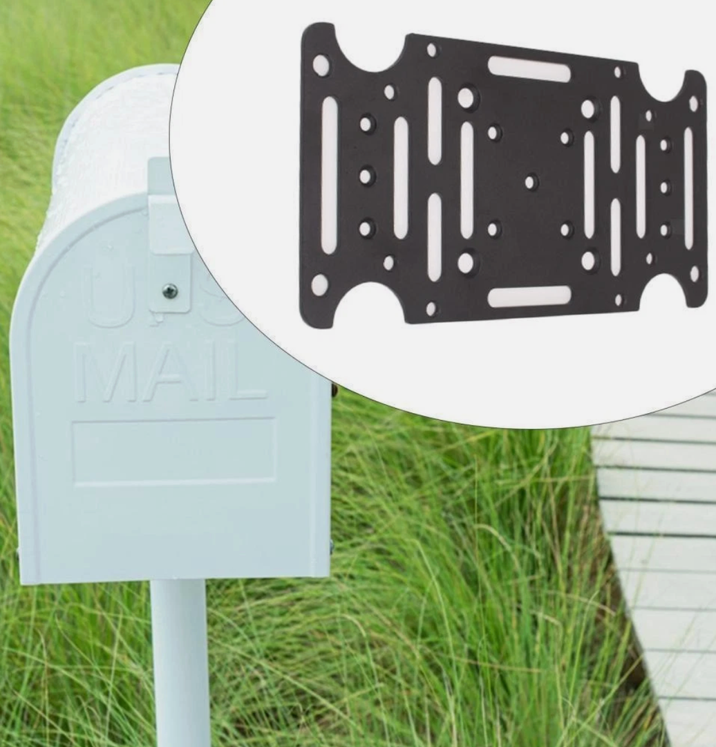 Mailbox Mounting Bracket Plate for Post Mount Mailboxes Sturdy Heavy Duty Accessory Metal Easy to Install Stable Hardware