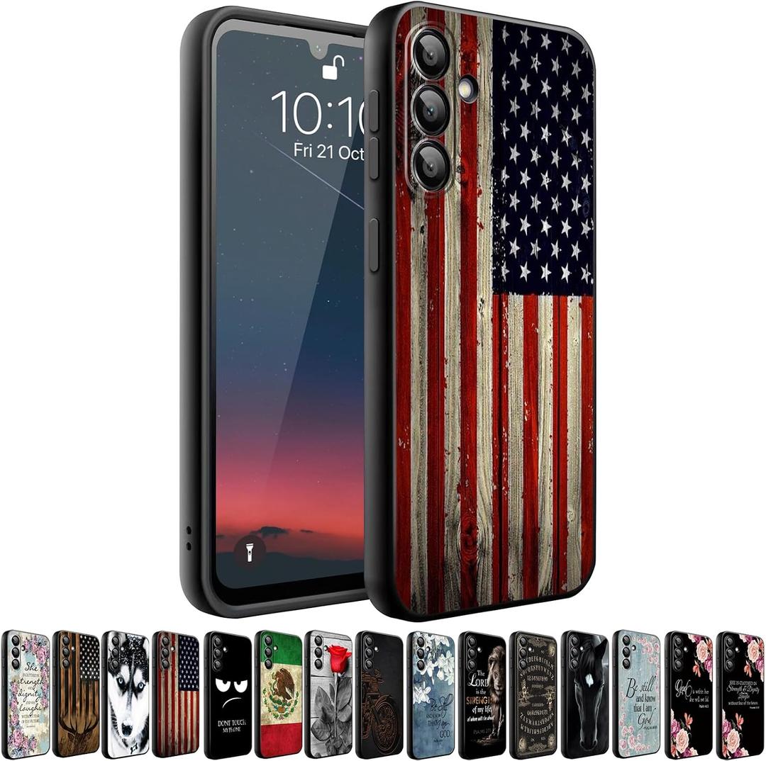 Case Compatiable for Samsung Galaxy S25 Edge 5G,Slim Shockproof Protective Cover for Samsung Galaxy S25 Edge 5G,Classic Wood Grain American Flag