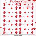 2 Pcs Heart Streamers Red Heart Garland Valentines Decorations Hanging Valentines Garland Double Hearts Sparkling Love Streamer Twinkle Hearts Backdrop Party Decorations for Anniversary 26 Feet
