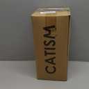 CATISM Cat Bed, Plush Hooded Cat Beds for Indoor Cats, Self Warming Cats Beds Cave, Cozy Pod for Indoor Kitten or Small Dog, Removable Washable with Non-Slip Bottom (25.0"L x 25.0"W x 19.0"Th, coffee)