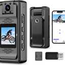 Valentines Gift Body Camera 2K BodyCam with Audio and Video Recording, Mini Camcorder with 64GB SD Card Night Vision Small POV Wearable Clip on Camera for Sports Police Vlog