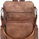 Backpack Purse for Women Travel Backpack Large Leather Fashion Designer Lady Shoulder Bag with Tassel Brown