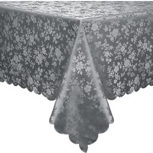 Smiry Rectangle Table Cloth, Waterproof Heavy Duty Vinyl Tablecloths, Wipeable Washable Table Cover for Kitchen and Dining Room (Grey, 54" X 108")
